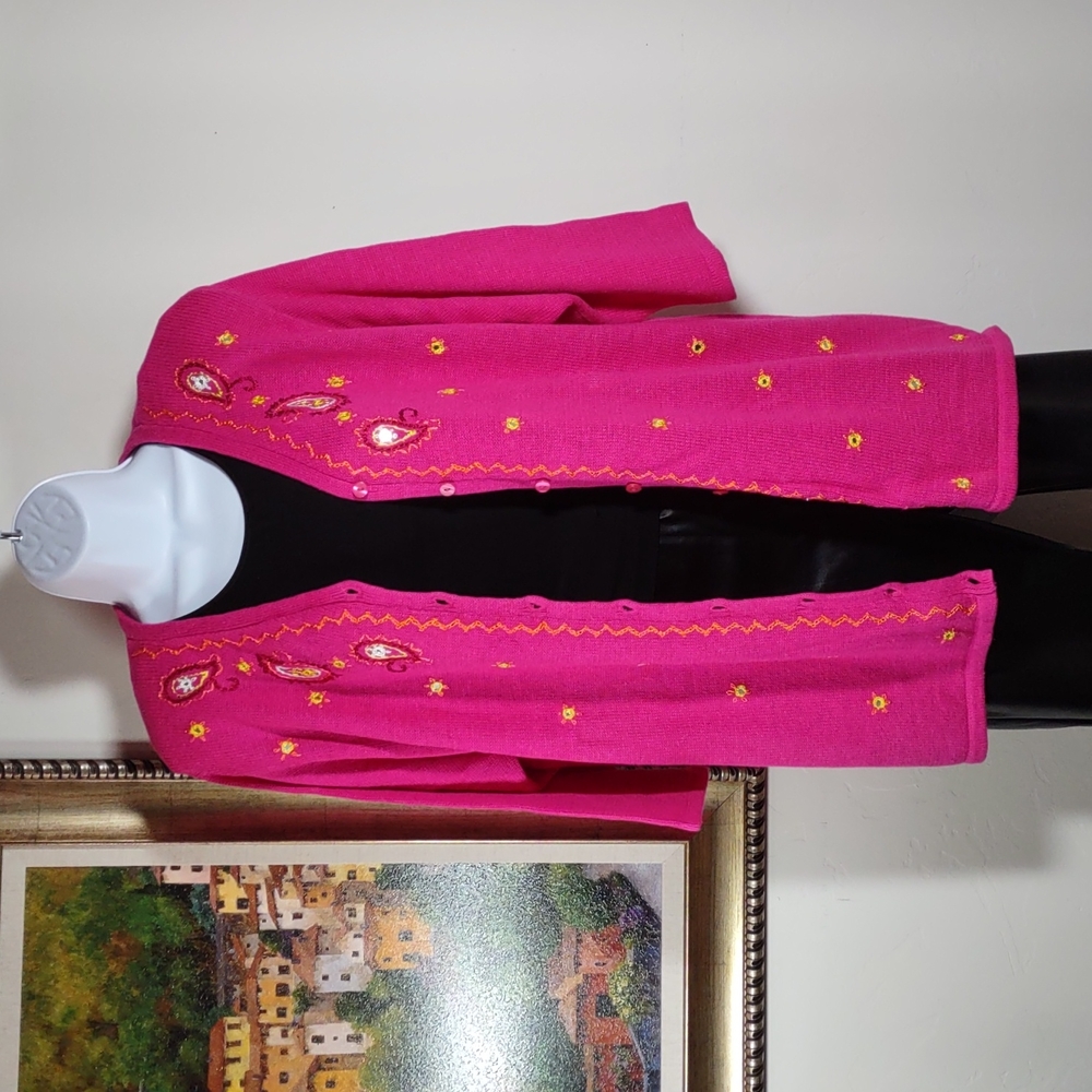Graver Studio Embellished Cardigan Sweater